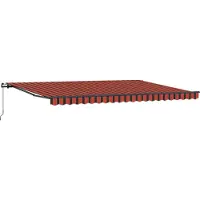 Syfax Einziehbare Markise Orange und Braun 500 x 300 cm