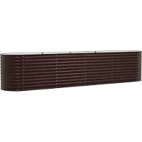 Syfax Hochbeet Braun 400 x 80 x 81 cm Stahl