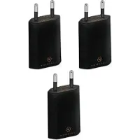 Wicked Chili 3x Pro Series Netzteil USB Adapter kompatibel mit Apple iPhone, Samsung Galaxy / Handy Ladegerät, Smartphone Netzstecker (1A, 5V) schwarz