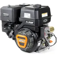 Wiltec LIFAN KP460-RE E-Start Benzinmotor mit 16,3 PS Einzylinder für Rüttelplatten und Baumaschinen, luftgekühlter 4-Takt Motor mit 22 mm Kurbelwelle, OHV-Ventilsteuerung & 459 cc Hubraum
