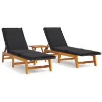 Syfax 3-tlg. Garten-Lounge-Set Poly Rattan & Massivholz Akazie