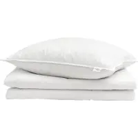 Syfax Sommerdecke mit Kissen 2 stk. Weiß Daunenfeder