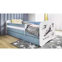 RAUMHIRSCH FURNITURE Kinderbett Jugendbett NASA 70x140, 80x160, 80x180 cm - Komplettset mit Matratze, Schublade & Rausfallschutz