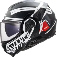 LS2 Helmets LS2 FF910 Advant II Tape Klapphelm, schwarz matt/weiß, 2XL (63/64)