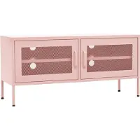 Syfax TV-Schrank Rosa 105x35x50 cm Stahl