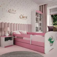RAUMHIRSCH FURNITURE Kinderbett Jugendbett Kleindino 70x140, 80x160, 80x180 cm - Komplettset mit Matratze, Schublade & Rausfallschutz