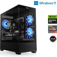 CSL-Computer Gaming PC M12980H / AMD Ryzen 7 5700X, 8x 3400 MHz / NVIDIA RTX5060 / 32 Go DDR4 RAM / M.2 SSD 1000 GB - Windows 11 Home