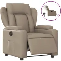 Syfax Relaxsessel Elektrisch Cappuccino Kunstleder
