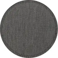 Carpetsale24 In & Outdoor Teppich Terrasse Balkon Küchenteppich Wetterfest Sisal Optik Flachgewebe Einfarbig mit Struktur, Grösse: 160 cm Rund