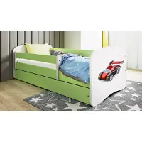 RAUMHIRSCH FURNITURE Kinderbett Jugendbett Rennwagen 70x140, 80x160, 80x180 cm - Komplettset mit Schublade & Rausfallschutz