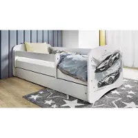 RAUMHIRSCH FURNITURE Kinderbett Jugendbett Sportwagen 70x140, 80x160, 80x180 cm - Komplettset mit Schublade & Rausfallschutz