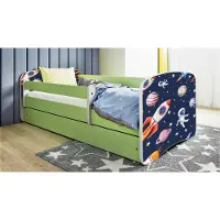 RAUMHIRSCH FURNITURE Kinderbett Jugendbett Kosmos 70x140, 80x160, 80x180 cm - Komplettset mit Schublade & Rausfallschutz