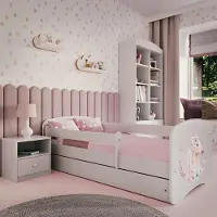RAUMHIRSCH FURNITURE Kinderbett Jugendbett Pferd 70x140, 80x160, 80x180 cm - Komplettset mit Matratze, Schublade & Rausfallschutz