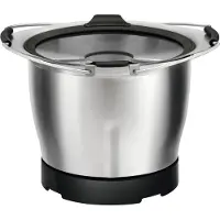 Moulinex XF38AE10, Schüssel, 0,8 l, Schwarz, Edelstahl, Glas, Metall, Silikon, i-Companion, Companion, Companion XL HF805, Companion XL HF806, 180 mm
