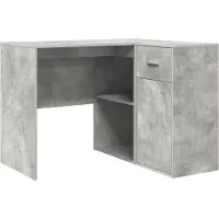 Syfax Eck-Schreibtisch mit Schubladen Beton Grau 102 x 88 x 75 cm