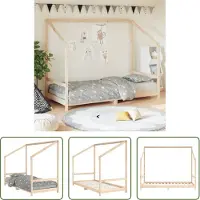 The Living Store Kinderbett 90x190 cm Massivholz Kiefer