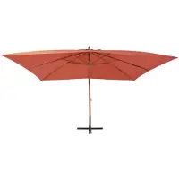 Syfax Ampelschirm mit Holz-Mast 400x300 cm Terrakotta