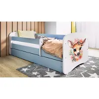 RAUMHIRSCH FURNITURE Kinderbett Jugendbett Bambi 70x140, 80x160, 80x180 cm - Komplettset mit Schublade & Rausfallschutz