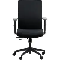 Stema Drehbarer ergonomischer Bürostuhl RIVERTON F/L, verstellbare Armlehnen, verschiebbarer Sitz (vorne-hinten), Schwarz