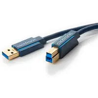 ClickTronic USB 3.0 Kabel, Hochgeschwindigkeits-Datenkabel mit der Steckerkombination A/B