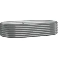 Syfax Hochbeet Verzinkter Stahl 175x100x36 cm Grau