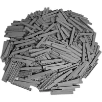 LEGO 100x hellgraue Fliese 1x8