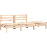 Syfax Gartensofa 3-Sitzer Massivholz Kiefer