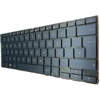 T-ProTek DEUTSCHE-Tastatur Blau ohne Rahmen mit Beleuchtung kompatibel für Asus ZenBook Flip S UX370UA-C4207T