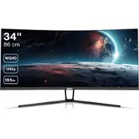 Dahua Technology LM34-E330C, 86,4 cm (34"), 3440 x 1440 Pixel, UltraWide Quad HD, LCD, 1 ms, Schwarz, Rot