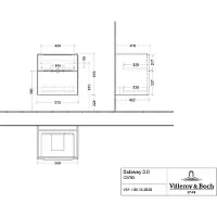 Villeroy & Boch C57802VR WaschbeckenUS Subway 3.0 02 572x576x