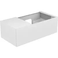 Keuco Edition 11 Waschtischunterbau 1050 x 350 x 535 mm rechts (705 mm Öffnung) mit 1 Auszug - Weiß Glas / Lack Matt - 31154300000