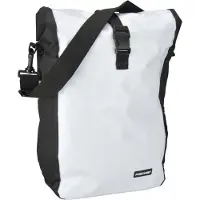Fischer Fahrrad -Gepäckträgertasche Kurier, weiß/schwarz
