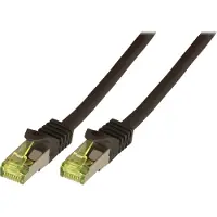 EFB Elektronik MK7001.10B RJ45 Patchkabel Cat.6A S/FTP LSZH Cat.7 Rohkabel schwarz 10m MK700110B