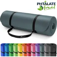 Tresko Yogamatte Fitnessmatte Gymnastikmatte Pilates 190x100x1,5cm Blau Petrol