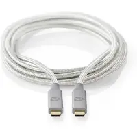 Nedis CCTB64020AL20 USB-Kabel USB-C Stecker beidseitig 100 W 4K@60Hz 2 m Silber