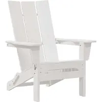 Syfax Klappbarer Adirondack-Stuhl Weiß 80,5 x 74,5 x 92 cm HDPE