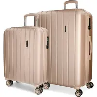 Joumma Bags MOVOM Wood Champagne, Set aus n ABS-Reisekoffern, 65cm/55cm, 5318965