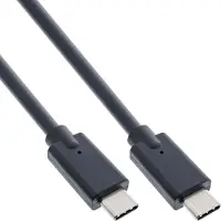 InLine USB 3.2 Gen.2x2 Kabel, USB-C Stecker/Stecker, schwarz, 0,5m, 0,5 m, USB C, USB C, USB 3.2 Gen 2 (3.1 Gen 2), Schwarz