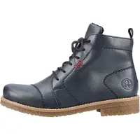 Rieker Schnürstiefelette Blockabsatz, Schnürboots mit modischen Ziernähten