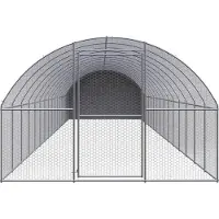 vidaXL Outdoor-Hühnerstall 3x16x2 m Verzinkter Stahl