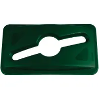 Rubbermaid Tapa de reciclaje mixto Slim Jim verde