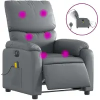 Sonstiges Massagesessel Elektrisch Grau Kunstleder