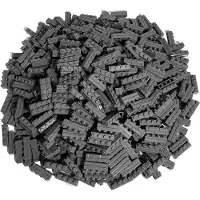 LEGO 50x Mauerstein 1x4 , Dunkelgrau