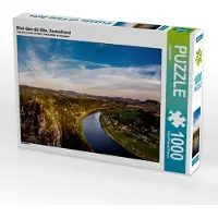CALVENDO Blick über die Elbe, Deutschland 1000 Teile Puzzle quer 640x480mm, Birkigt Lisa; 7337173