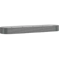 Syfax Hochbeet Verzinkter Stahl 396x100x36 cm Grau