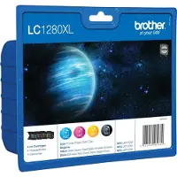 Brother Original Tintenpatronen LC-1280XL CMYK, Mixpack, cyan, magenta, gelb, schwarz