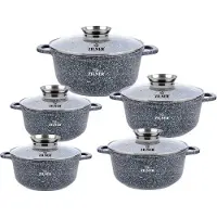 Zilner MODERN 10-teiliges Topfset 16/20/22/24/26cm Grau ZL-7055-A