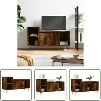 The Living Store TV-Schrank Räuchereiche 100x35x55 cm Holzwerkstoff