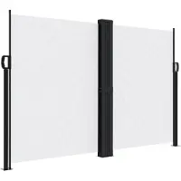Syfax Seitenmarkise Ausziehbar Weiß 160x1200 cm