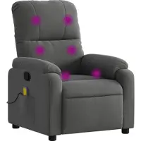 Syfax Massagesessel Dunkelgrau Mikrofasergewebe